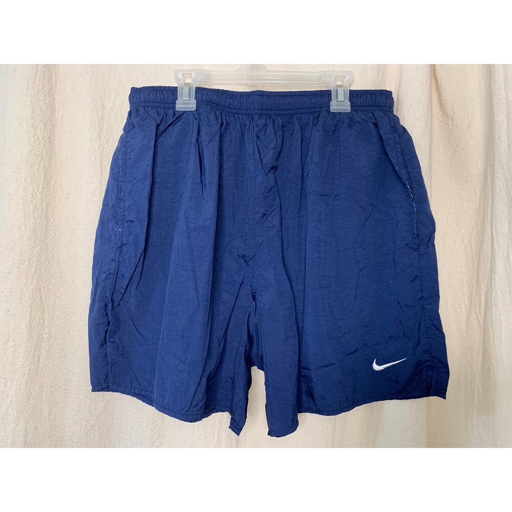 Vintage 1990s Nike Swoosh Check Logo Windbreaker Streetwear Baggies Shorts M